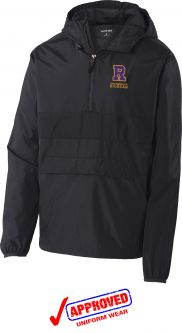 Sport-Tek Zipped Pocket Anorak, Black/Black